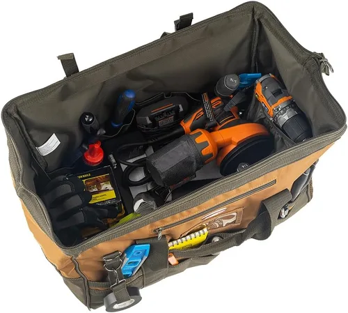 Vista 4 de Bucket Boss Bolsa de herramientas Gatemouth 20 en marrón, 60020, 32 litros