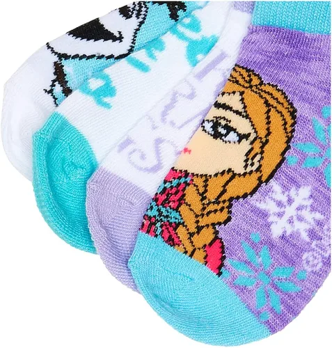 Vista 3 de Disney Frozen Girls - Paquete de 5 calcetines cortos