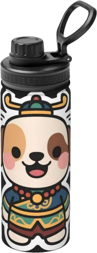 Vista 17 de Abstract flowers Printed Insulated Water Bottle, 18oz Stainless Steel Funny Travel Mug, Leakproof Hot & Cold for Sports, Gym, Hiking