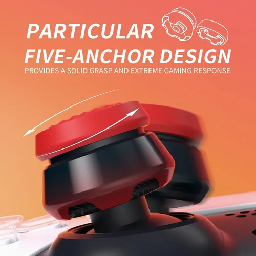 Vista 5 de PlayVital Thumbs Pro ARMOR - Extensor de palanca de mando para controlador ps5, agarre para controlador ps5, 2 domos de elevación alta y 2