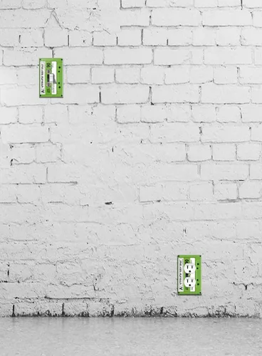 Vista 4 de WIRESTER Placa de interruptor de luz de palanca de una sola banda/cubierta de placa de pared - Cinta de casete verde canciones de rock alternativo