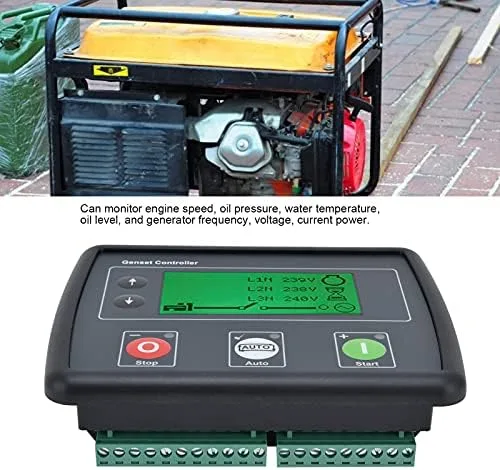 Vista 2 de Luqeeg Controlador de generador DSE4510, controlador de generador de pantalla LCD, controlador de grupo electrógeno de parada de arranque