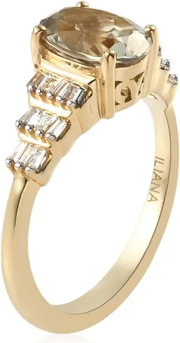 Vista 4 de ILIANA Gifts For Women 18K Yellow Gold AAA Turkizite Diamond Engagement Ring Ct 1.3 G-H Si1 Engagement Anniversary Wedding Promise