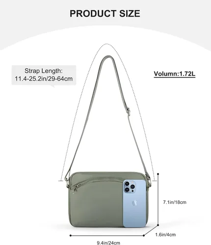 Vista 3 de Bolsos cruzados para mujer, bolso cruzado pequeño, bolso cruzado para mujer, bolsos cruzados para mujer