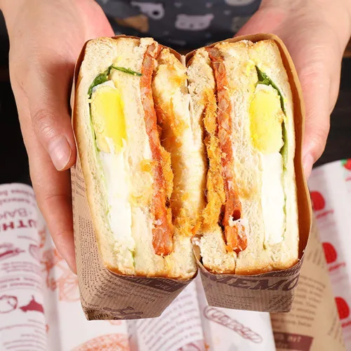 Vista 4 de 100 piezas de bolsas de papel para empaquetado de sándwiches - Hojas de papel encerado para alimentos, envoltorios para cestas, envoltorios