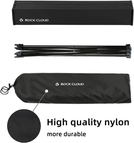 Vista 6 de ROCK CLOUD Mesa de campamento portátil de aluminio ultraligera, mesa de playa plegable para camping, senderismo, mochileros, picnic al aire libre