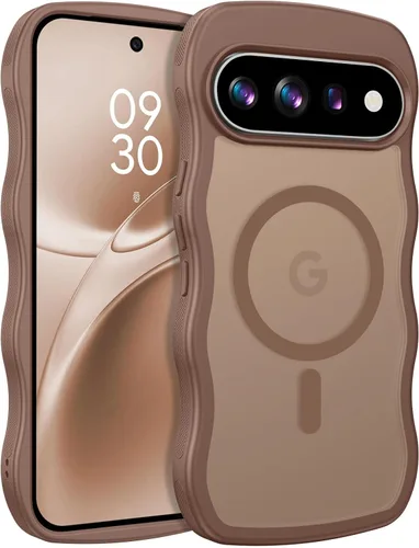 Vista 36 de BENTOBEN Funda magnética para Google Pixel 10, bonita funda rizada ondulada Pixel10 [compatible con MagSafe], antideslizante, a prueba de golpes