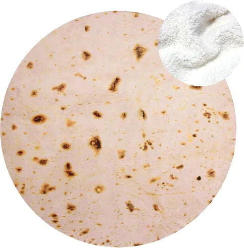 Vista 15 de mermaker Cobija de doble cara con estampado de tortilla para burritos