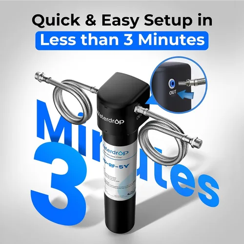 Vista 6 de Waterdrop UA-5Y 𝟓 𝐀ños Sistema de Filtro de Agua para Debajo del Fregadero, Ultra Larga Vida, Reduce Plomo, Cloro, Mal Sabor y Olor, Filtro de Agua