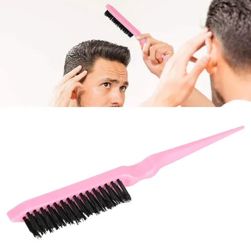 Vista 4 de Cepillo de burlas, cepillo de pelo de burlas, mango de plástico, cepillo de pelo de nailon portátil de viaje, herramienta de peinado para cortar
