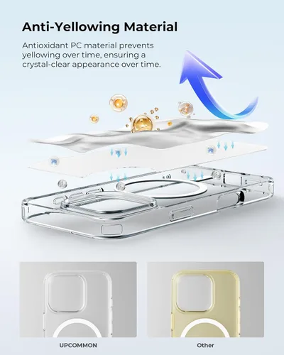 Vista 5 de Crystal Fit - Funda magnética transparente para iPhone 16, compatible con MagSafe, antiamarilleo, funda protectora delgada (para iPhone 16)
