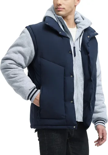 Vista 9 de Abrigos de Invierno para Hombres Chaquetas de Invierno Resistentes al Agua Abrigadas Gruesas Aisladas con Capucha Abrigo a Prueba de Viento
