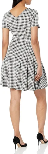 Vista 2 de DKNY Vestido corto con cuello en V y doble botón para mujer