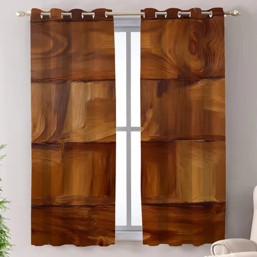 Vista 138 de Shrahala Floral Abstract Design Blackout Curtain Tiers, Minimalist Flower Illustration Kitchen Valance Light Blocking Tier Drapes with Rod Pocket, 2