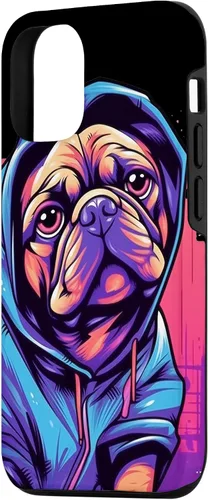 Vista 2 de Funda para iPhone 12/12 Pro Pug Graffiti Pug Owner Pug Lover