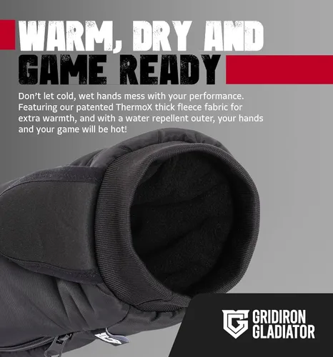 Vista 2 de Gridiron Gladiator Football Handwarmer Pouch for Adults - Tactical Hand Muff Warmer - Warming Pouch for Cold Weather