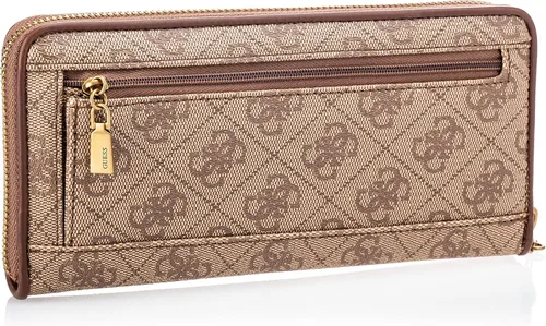 Vista 2 de GUESS Izzy Large Zip Around Wallet, Latte LogoBrown