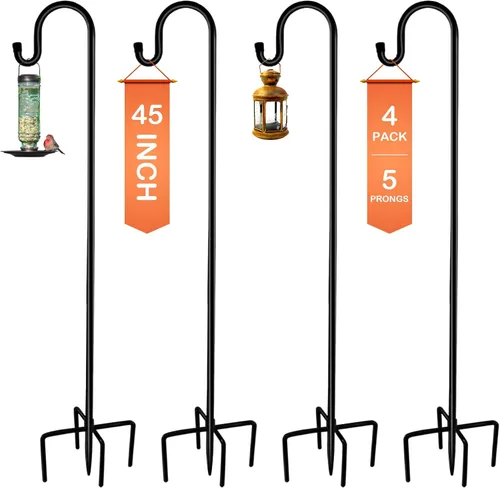 Vista 16 de Shepherd-Hooks Adjustable for Bird-Feeder Lantern Plant-Hook Garden-Stake - Plant Stand Hanger for Outdoor Flower Basket, Bird Feeder Hanger