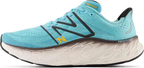 Vista 19 de New Balance Fresh Foam X More V4 - Tenis para correr para hombre Aluminio Gris/Neón Libélula/Caléndula Caliente