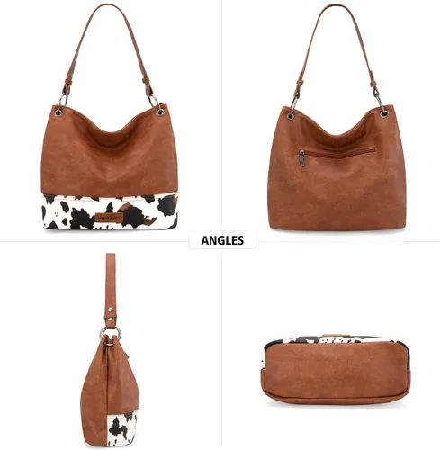 Vista 80 de Wrangler Hobo - Bolsas para mujer de cuero vegano con asa superior, bolsos de hombro y bolsos