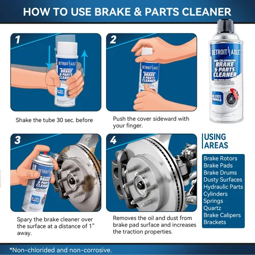 Vista 2 de Detroit Axle - Botella limpiadora de piezas de freno sin cloro