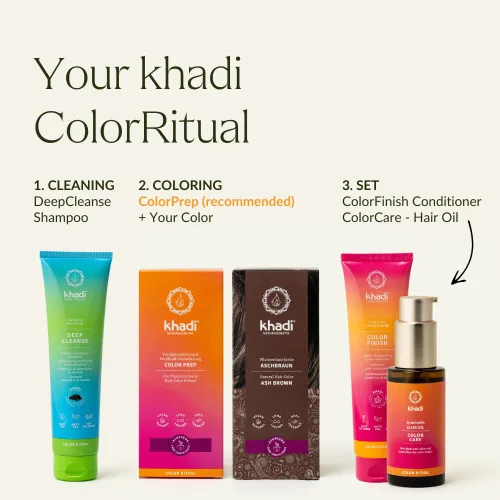 Vista 6 de khadi ASH BROWN Plant Hair Color – Cosmética natural – Color de cabello para mate y marrón medio – 100% herbal, natural y vegano – 3.5 oz