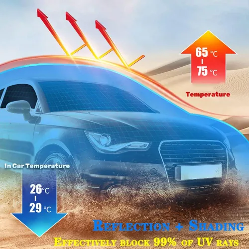 Vista 4 de Parasol plegable para parabrisas delantero de automóvil, protector de parasol de ajuste personalizado para Honda CR-V 2012 2013 2014 2015 2016