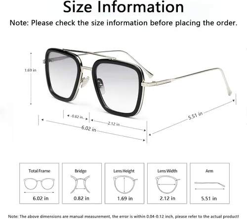 Vista 3 de YIJIA-YOUNG Tony Stark - Lentes de sol polarizados de material metálico para hombres y mujeres, Iron Man y Spider-Man