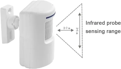 Vista 4 de Timbre de puerta con sensor de movimiento para negocios, kit de timbre para exteriores, alerta de entrada inalámbrica: Timbre de sensor