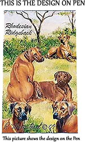 Vista 2 de RHODESIAN RIDGEBACK Roller Ink Pen de Best Friends de Ruth Maystead