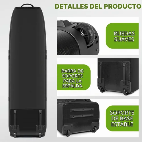 Vista 4 de findway Bolsa de viaje de golf para aerolíneas 900D resistente Oxford Golf Funda de viaje con ruedas, funda de viaje de golf con forro protector