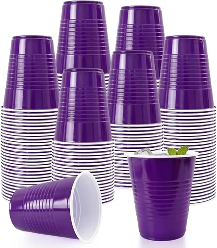 Vista 16 de WELLIFE 50 vasos de plástico dorados de 12 onzas, tazas de fiesta A-Oro