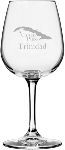 Vista 12 de Cuaba - Copa de vino multiusos con temática de cigarro cubano grabada de 12.75 onzas