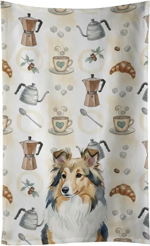 Vista 27 de Caroline's Treasures Afghan Hound - Toalla de cocina para barra de café, terciopelo frontal y lazo de algodón, lavable a máquina Sabueso afgano