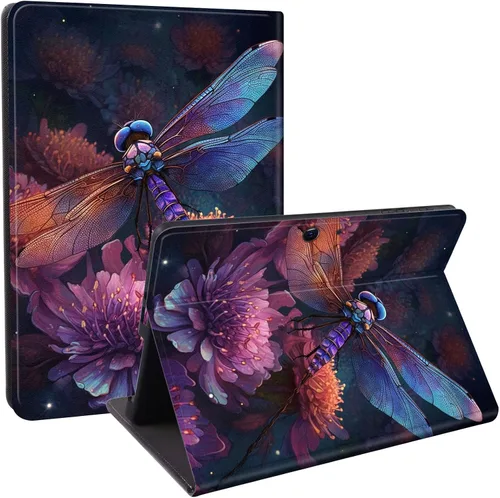 Vista 9 de Funda diseñada para Microsoft Surface Pro 11/10/9, protección ligera, múltiples ángulos, piel sintética, delgada, con función de encendido y apagado