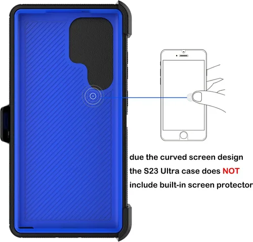 Vista 2 de Funda para Galaxy S23 Ultra Holster Clip de cinturón de bloqueo [grado militar probado en caídas de 12 pies] Funda de cuerpo completo para Samsung