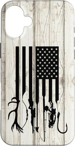 Vista 22 de iPhone 16 Blanco Rústico Pesca Y Caza Pistola Ballesta USA America Case
