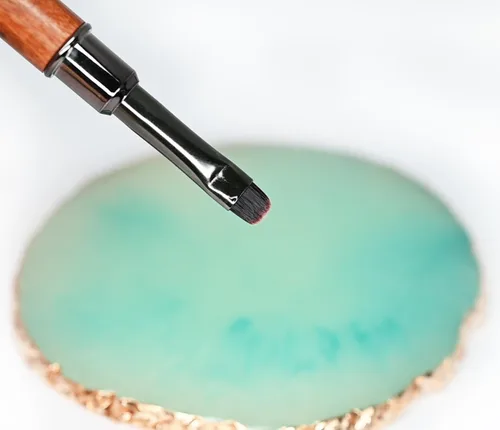 Vista 4 de Present Cepillo de uñas de gel, cepillo de uñas de gel UV, punta de arte de uñas, mango de madera resistente, herramientas de arte de uñas para uñas
