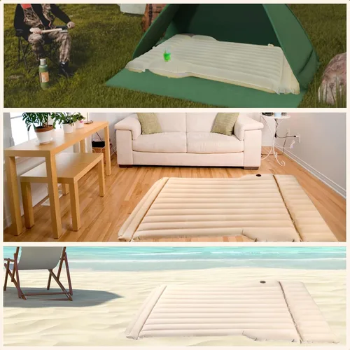 Vista 2 de Para 5 asientos Tesla Modelo Y (juniper incluido) 3 X S Colchón inflable de camping con bomba de aire para Tesla Modelo Y 3 X S Accesorios