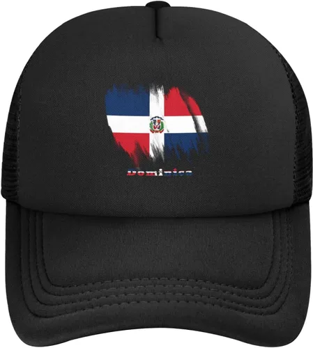 Vista 2 de Gorra de béisbol de malla para papá, gorra de camionero ajustable, unisex, color negro