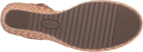 Vista 4 de Anne Klein Sandalias de cuña Waves para mujer, coñac, 8.5, Coñac