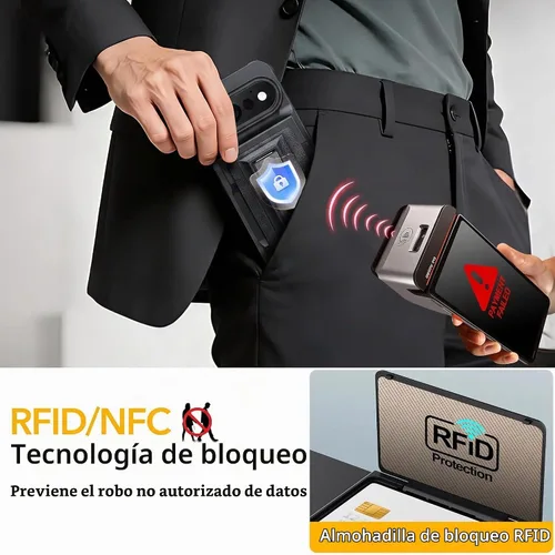 Vista 3 de Oterkin Funda tipo cartera para Google Pixel 11/11 Pro 4-5 tarjetero Negro