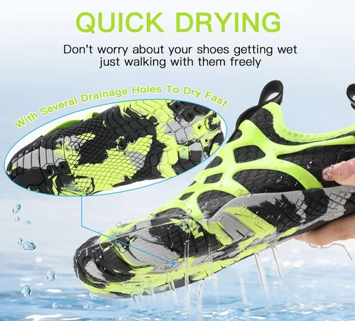 Vista 3 de SIPUHK Zapatos de agua para hombre y mujer, de secado rápido, sin cordones, para natación, surf, buceo, playa, piscina, deportes acuáticos, caminar
