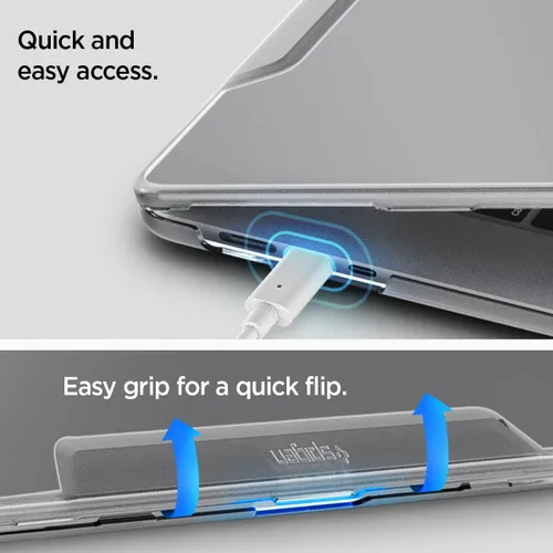 Vista 7 de Spigen Funda rígida transparente para MacBook Air de 15 pulgadas M5 (2026), MacBook Air de 15 pulgadas M4/M3/M2 (2025-2022), ajuste delgado, funda