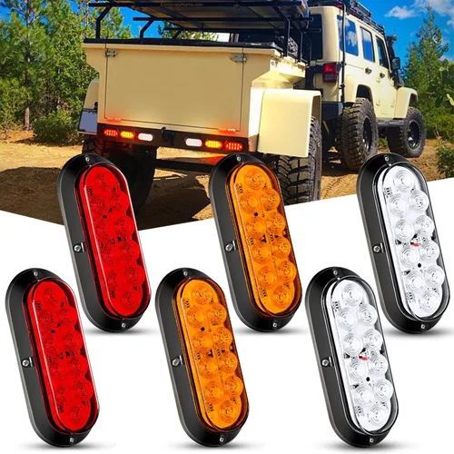 Vista 39 de Nilight Luz trasera ovalada de 6 pulgadas, 2 unidades, 35 LED, flecha Luces de flecha ámbar 2 piezas