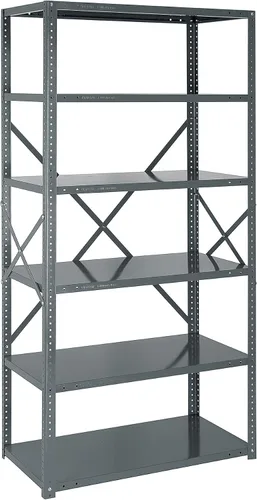 Vista 83 de Quantum QSBU-245BK Heavy Duty Shelving Unit with (7) Shelves and (24) QUS245 Black Bins for Garage Warehouse Storage Distribution 400 lb Load