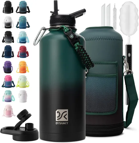 Vista 112 de DYSANKY Botella de agua aislada de 32 onzas, metal al vacío de acero inoxidable grueso, jarra de agua deportiva portátil para gimnasio y senderismo