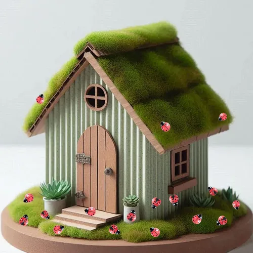 Vista 5 de 400 piezas de mini mariquitas de resina para decoración de jardín de hadas, accesorios de jardín en miniatura, paisaje, fiesta, regalo, artes