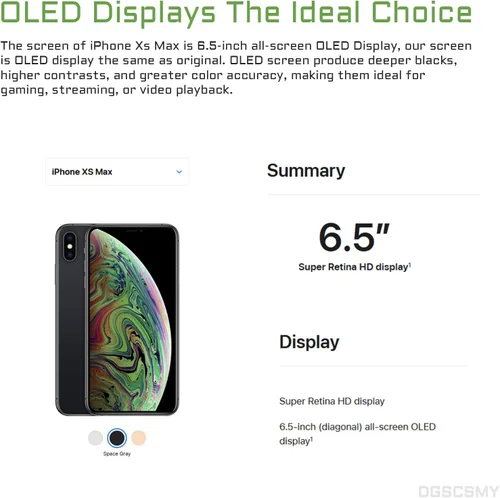 Vista 4 de [OLED] para iPhone Xs Max Reemplazo de pantalla de 6.5 pulgadas con altavoz frontal Sensor de proximidad OLED 3D pantalla táctil digitalizador