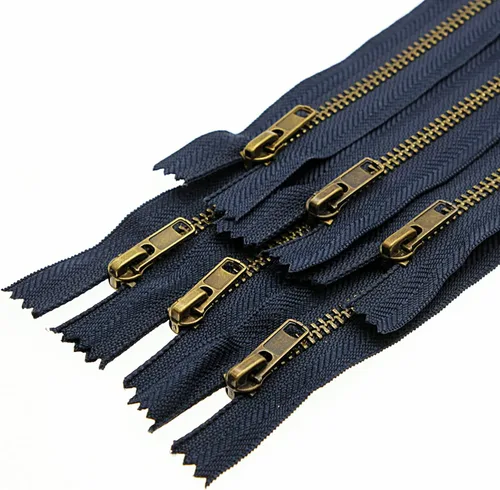 Vista 11 de Leekayer 3# Cremalleras de metal negro 9 pulgadas cierre 9.1 in cremallera de latón para coser jeans artesanías bolsa bolsillo paquete de 6